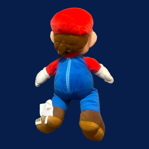 Large 23" Super Mario Brothers MARIO Plush Doll Figure Closable Back Pouch - Picture 4 of 8